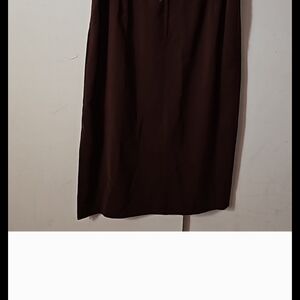 Champagne Dark Brown Pencil Skirt